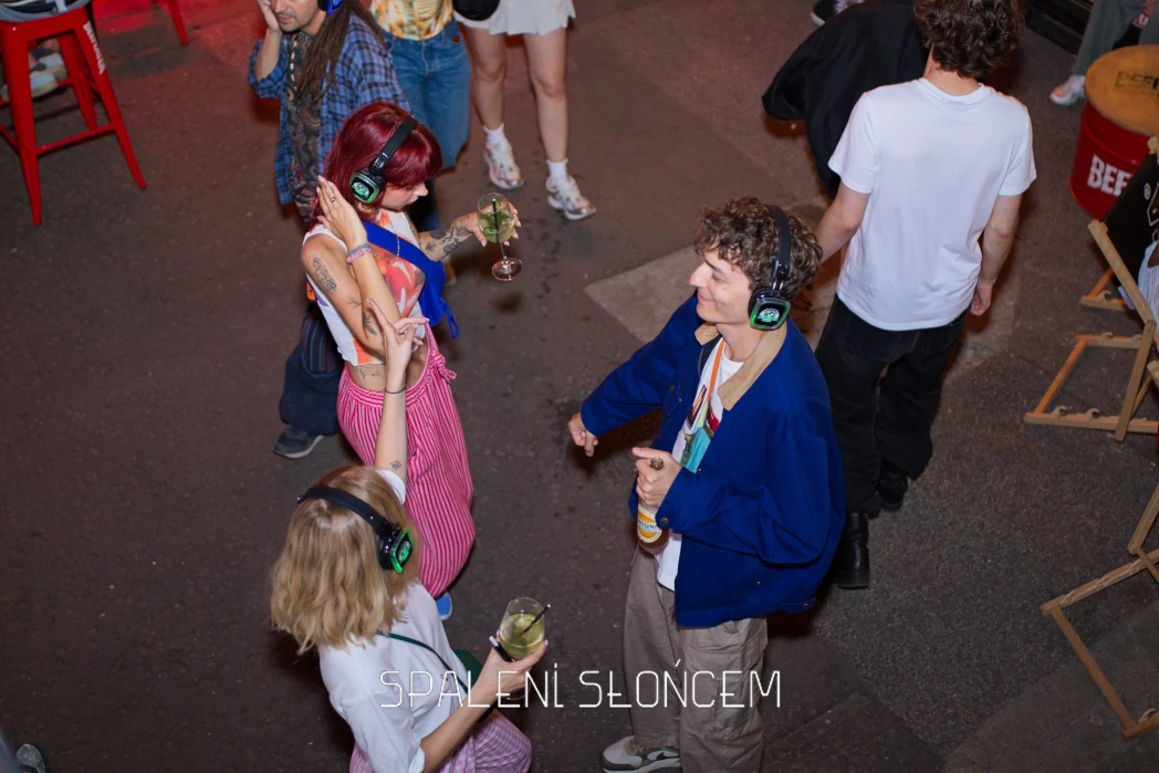 Uczestnicy bawiący się na disco